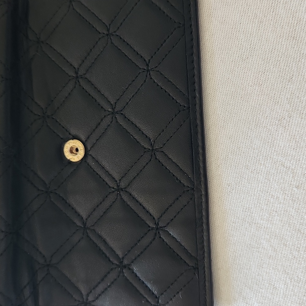 MCM Trifold Quilted Black Leather Wallet - Picture 4 of 11